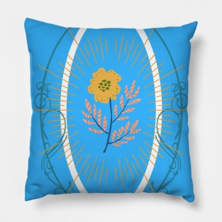 flower blue Pillow