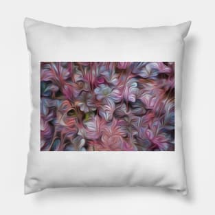 Heuchera 'Obsidian' oil painting effect Pillow