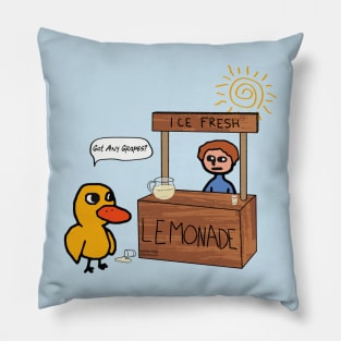 duck song grapes Pillow