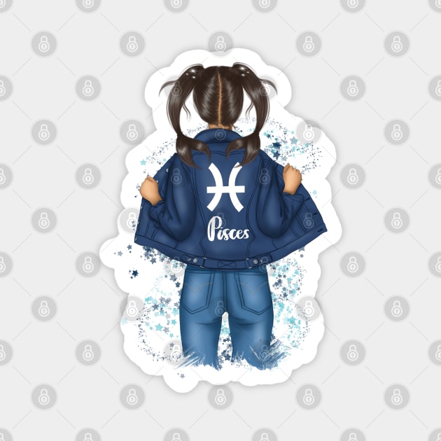 Pisces Girl Zodiac Birthday Magnet by The WYLD Tribe