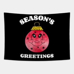 CHRISTMAS Ornament Seasons Greetings Tapestry