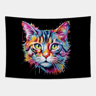 Cat Colorful Tapestry