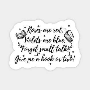 Funny Introverted Book Lover Poem Magnet