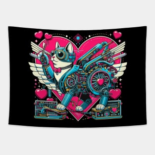 Flirting Expert Robotic Cat Tapestry