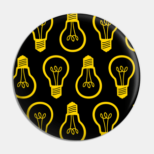 Lightbulb Yellow Pattern Pin