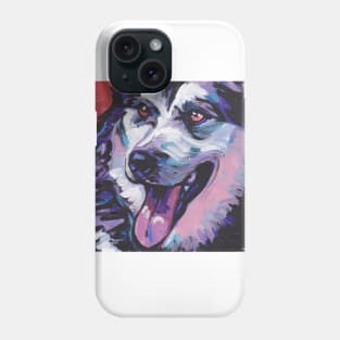 Alaskan Malamute bright colorful pop art Phone Case