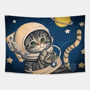 cat astronaut space Tapestry