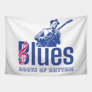 Blues Music Roots of Rhythm Monochrome Tapestry