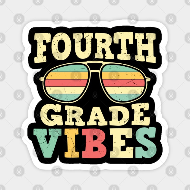 Back to School 4th Grade Vibes Magnet by Myartstor 