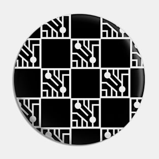 White electronic circuits pattern Pin