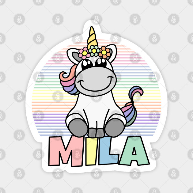 Mila First Name Cute Unicorn Rainbow Mila Name Magnet Teepublic Au This fabulous beast is designed to live on a shelf and keep order in. teepublic