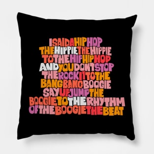 Rapper's Delight - Graffiti Grooves of Oldschool Hip Hop Pillow