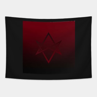 Dark Rainbow Hexagram Tapestry