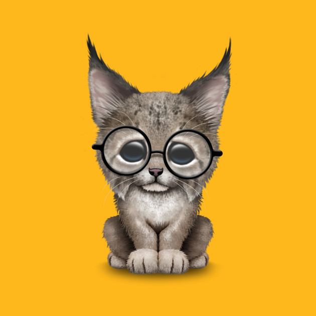 Cute Baby Lynx Cub Wearing Glasses Lynx T Shirt Teepublic