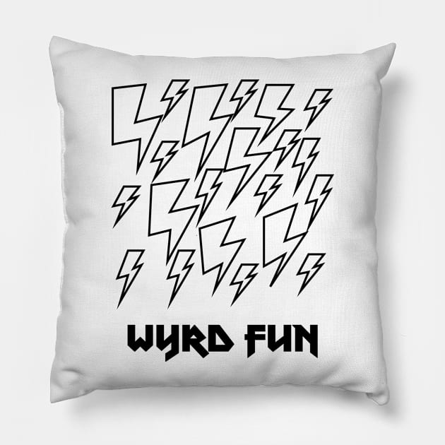 Wyrd Bolts Pillow by wyrdfun