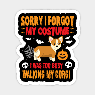 Halloween Corgi tshirt Cute Doggy Tee Magnet