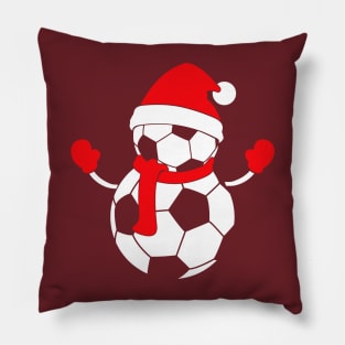 Snowman Soccer Merry Christmas Xmas Hat Pillow