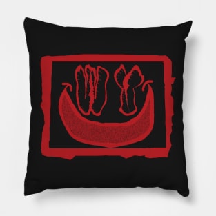 Grunge Heads Wyoming Smiling Face Pillow