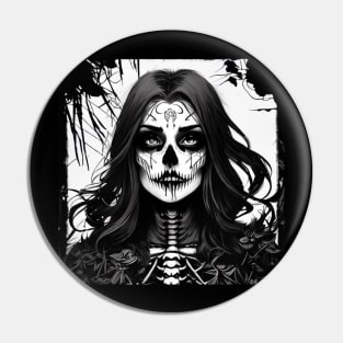 Black Magic Beauty: Experience the Dark Beauty of Our Mesmerizing Black and White Art Pin