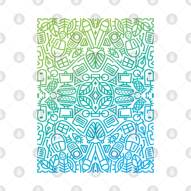 Decorative Art Digital Pattern 3 by GeeTee