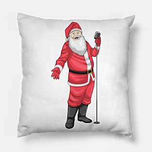 Santa Claus Christmas Singer Pillow