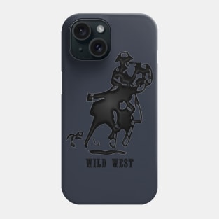 Western Era - Wild West Cowboy on Horseback 4 Phone Case