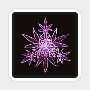 Super Purple Cannabis Mandala Magnet