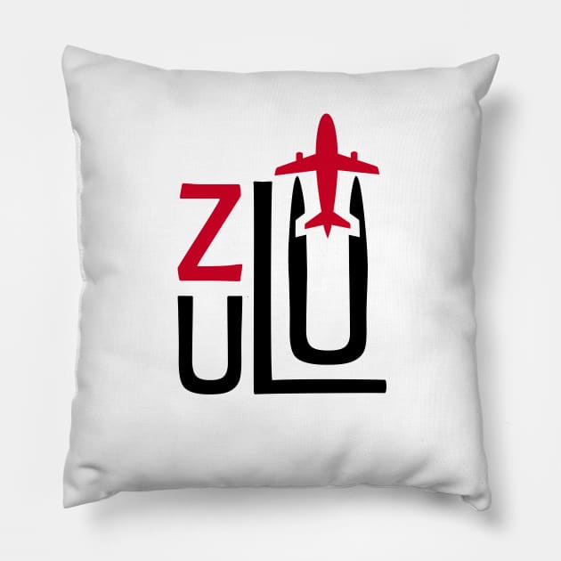 ZULU Aviation Phonetic Alphabet Pilot Airplane Pillow by For HerHim