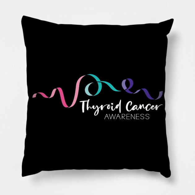 Thyroid Cancer Awareness Pillow by amyvanmeter