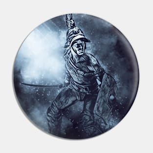 Roman Gladiator Abstract Character Artwork Pin