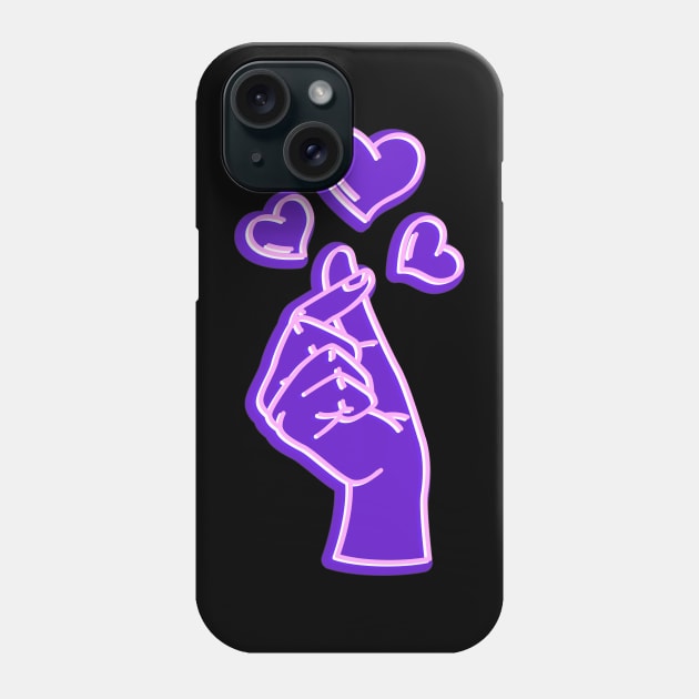 Korean finger hearts 💕 🫰🫰 Phone Case by Heawonshop