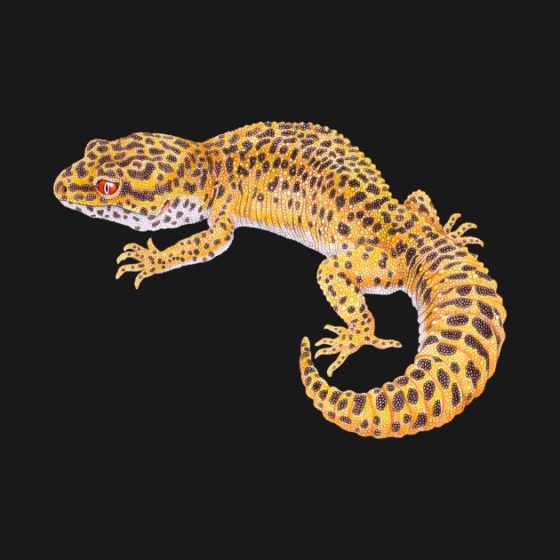 Leopard Gecko by Tim Jeffs Art