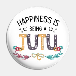 Happiness Is Being A Tutu Wildflowers Valentines Mothers Day Pin