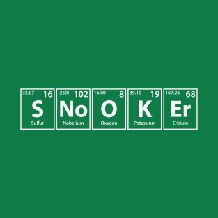 Snooker (S-No-O-K-Er) Periodic Elements Spelling T-Shirt