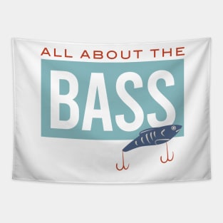 Fishing Pun All About the Bass Tapestry