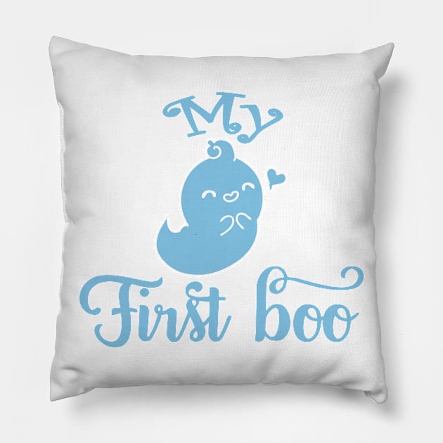 My First Boo. My First Halloween. Halloween Costume for Babies. Pillow by That Cheeky Tee