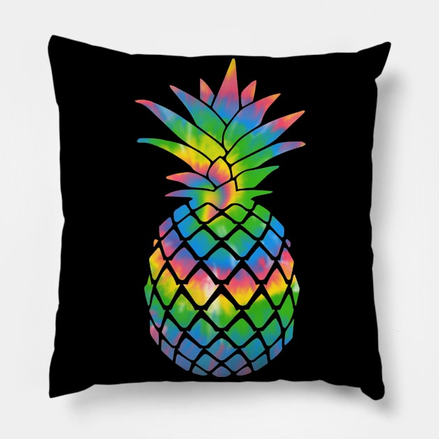 TieDye Iridescent Pineapple Pillow by Aekasit weawdee