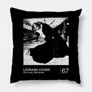 So Long, Marianne / Minimalist Graphic Design Fan Artwork Pillow