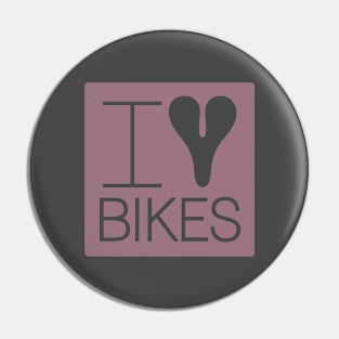 I Love Bikes Pin