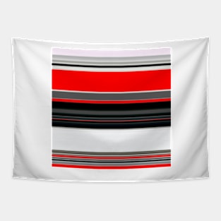 red white black grey striped pattern Tapestry