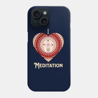 I Love Meditation Mandala Circle Phone Case