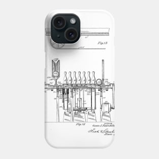 Automatic Bowling Mechanism Vintage Patent Hand Drawing Phone Case