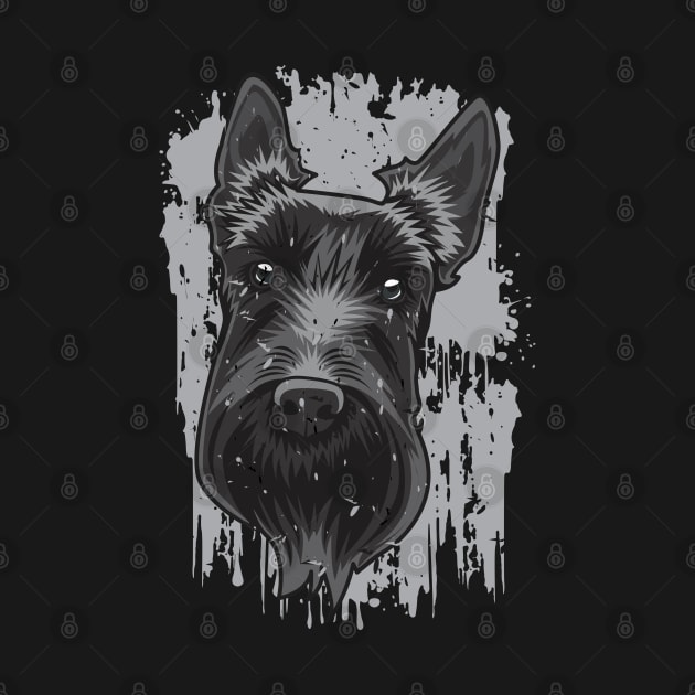 Scottish Terrier Splatter by Dogiviate