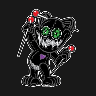 VooDoo Black Kitty Cat Doll Joker T-Shirt