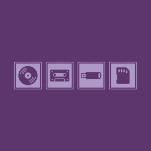 Music Player Formats Purple T-Shirt