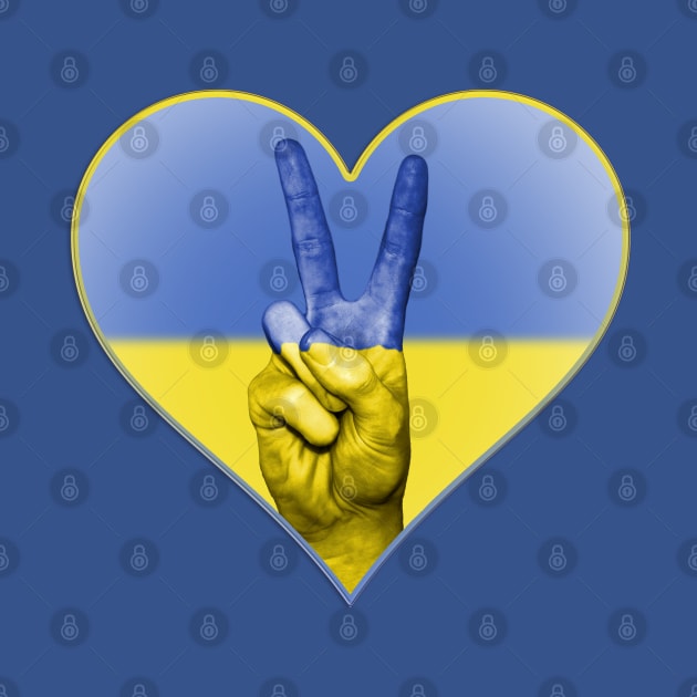 Ukrainian flag inside a heart by tashashimaa