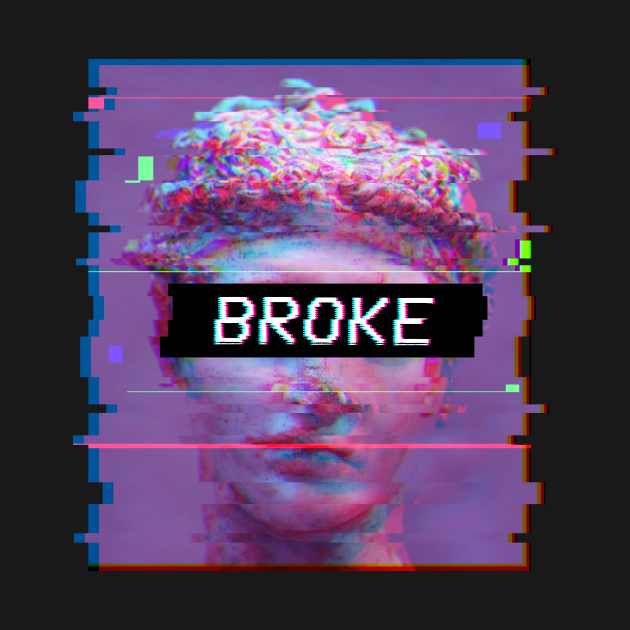 Discover Broke David Michelangelo Vaporwave Aesthetic - Vaporwave Aesthetic - T-Shirt