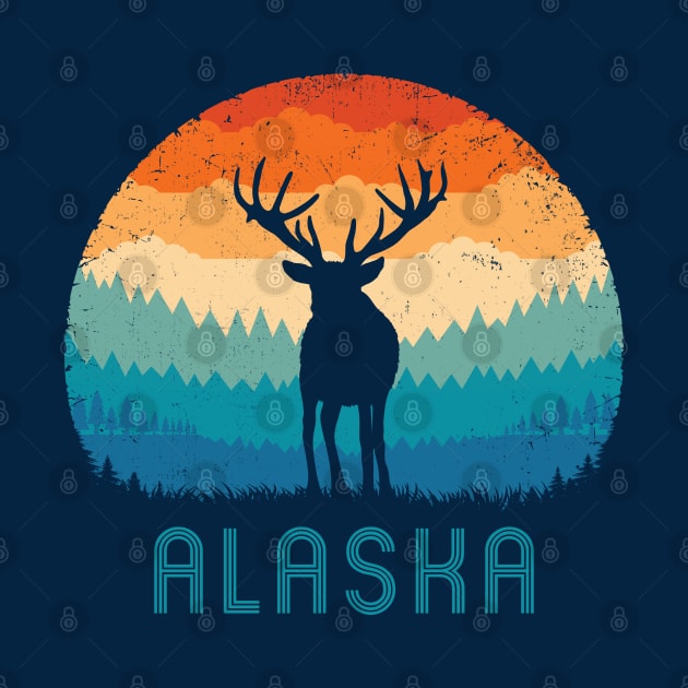 Alaska Retro Deer by TigerTom
