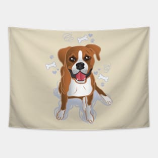 Boxer - Puppy Dog Eyes Tapestry