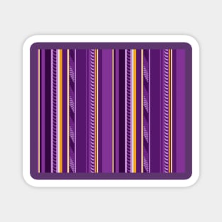 Purple Funky Stripes Magnet